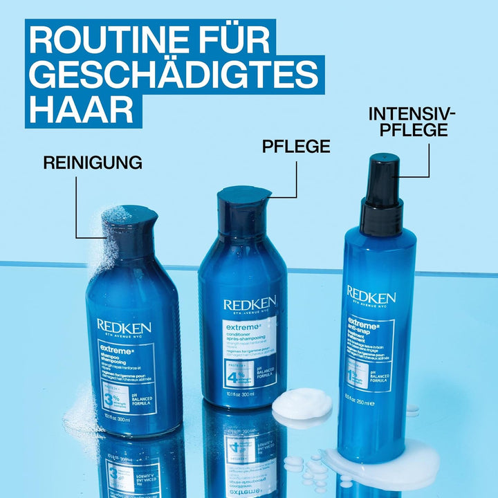 Redken Haarshampoo für sprödes und geschädigtes Haar, Anti Haarbruch, Mit Sojaproteinen, Ceramiden,