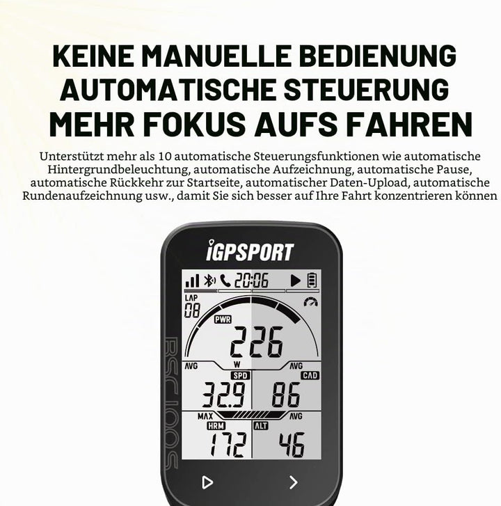 GPS Fahrradcomputer mit ANT + Funktion Radfahren Computer Unterstützung Pulsmesser und Geschwindigke