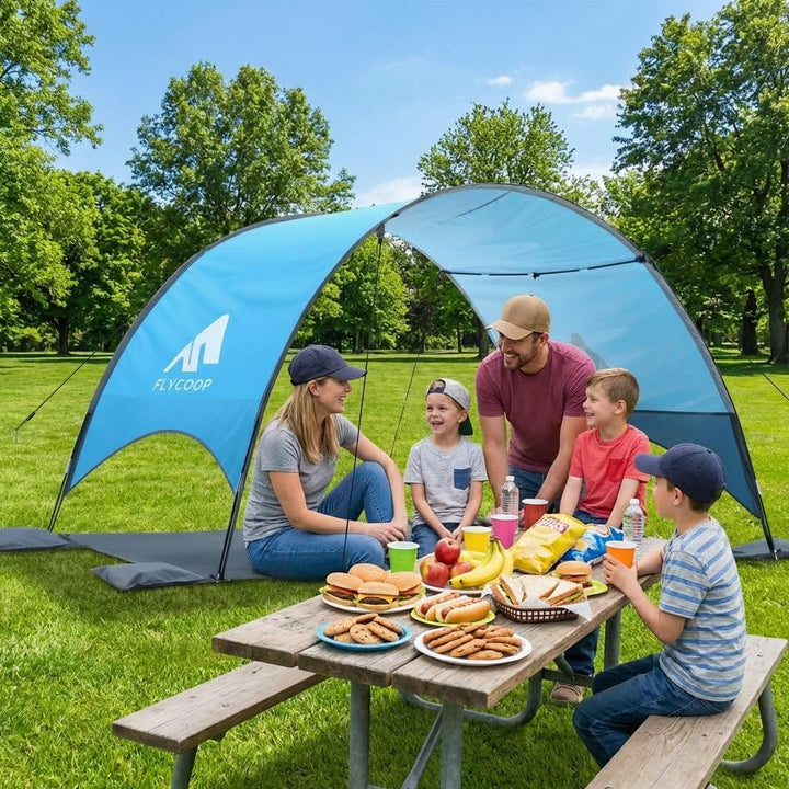 Strandmuschel mit UV-Schutz UPF 50+ – Tragbares Beach Canopy & Sonnenschutz für Strand, 360° Belüftu