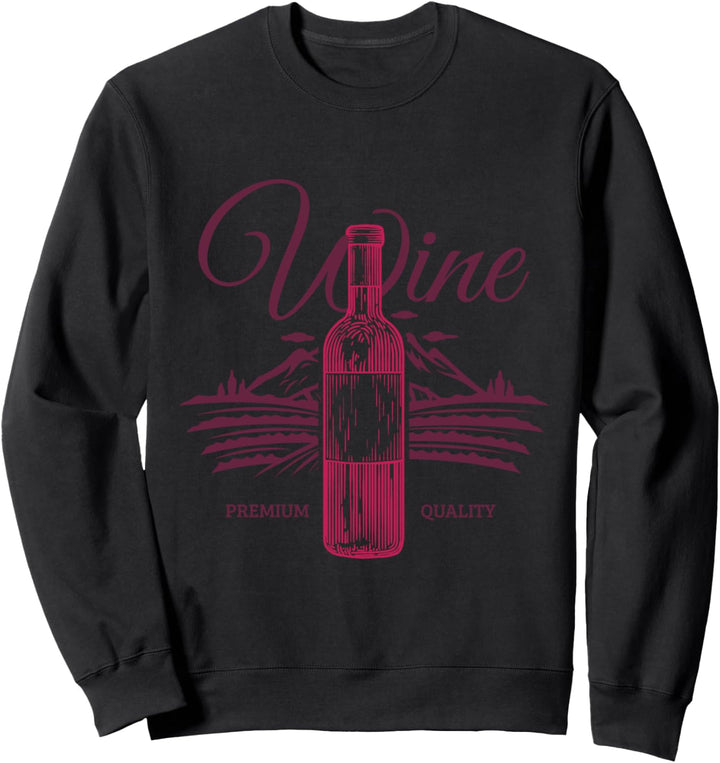 Wein Premium Qualität Flasche Geschenk Fun Sweatshirt