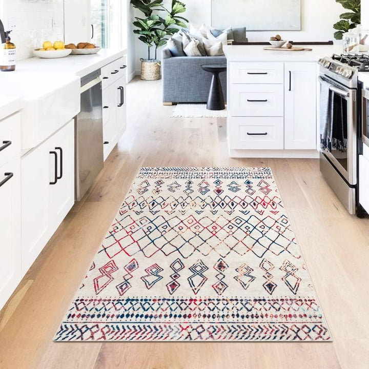Carvapet Läufer Teppich 90x150cm rutschfest Lang Küchenteppich Waschbar Teppichläufer Weiche Mikrofa