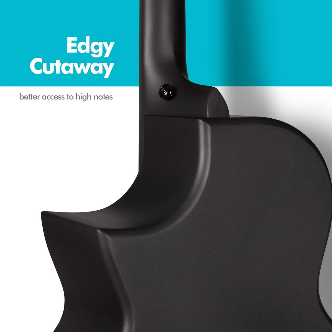 Enya Carbon Gitarre EA-X4E 41 Zoll Electric Akustikgitarre mit Elixier Saiten mit Tasche Gurt Pickup