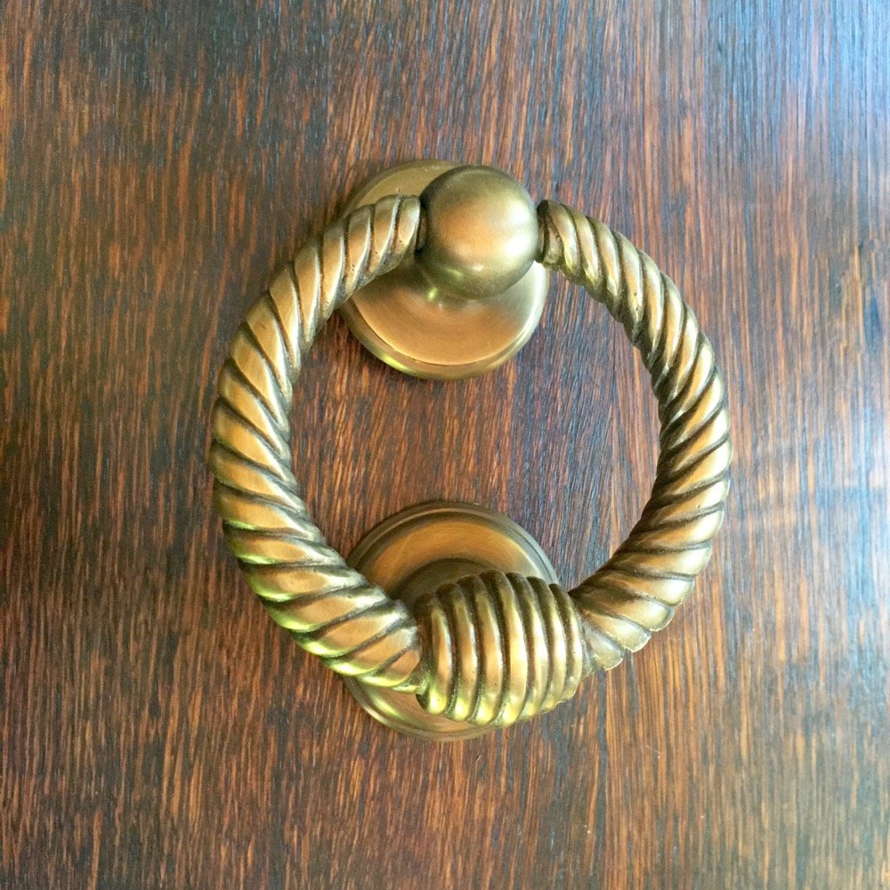 Antikas - Türklopfer Antik Messing - massiver Klopfer Ring - PZ Beschläge Haustüren