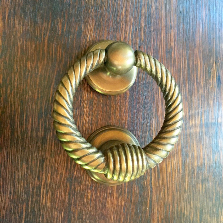 Antikas - Türklopfer Antik Messing - massiver Klopfer Ring - PZ Beschläge Haustüren