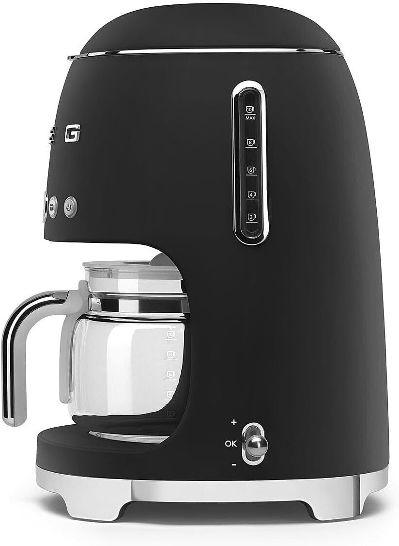 SMEG - Máquina de Café de Filtro, Anni 50, Preto mate DCF02BLMEU Mattschwarz, Mattschwarz