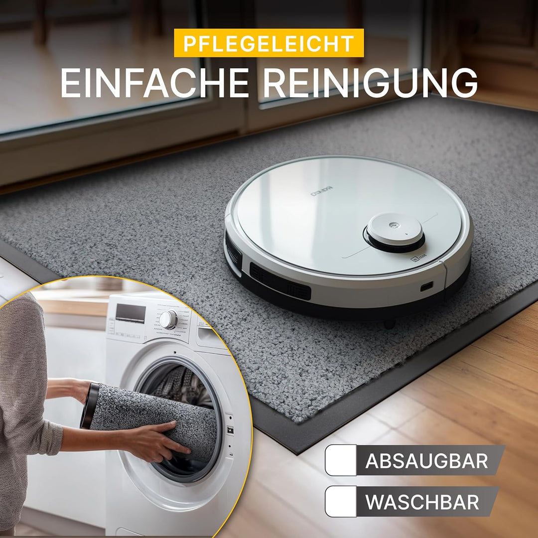 Entrando Fussmatte 90x120 cm rutschfest & saugstark – Pflegeleichte Schmutzfangmatte für Innen & Aus