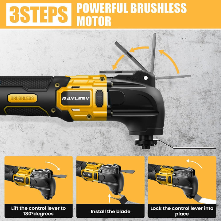 Akku Multifunktionswerkzeug für Dewalt 18V/20V Akku, Oszillationswerkzeug Multitool mit Bürstenloses
