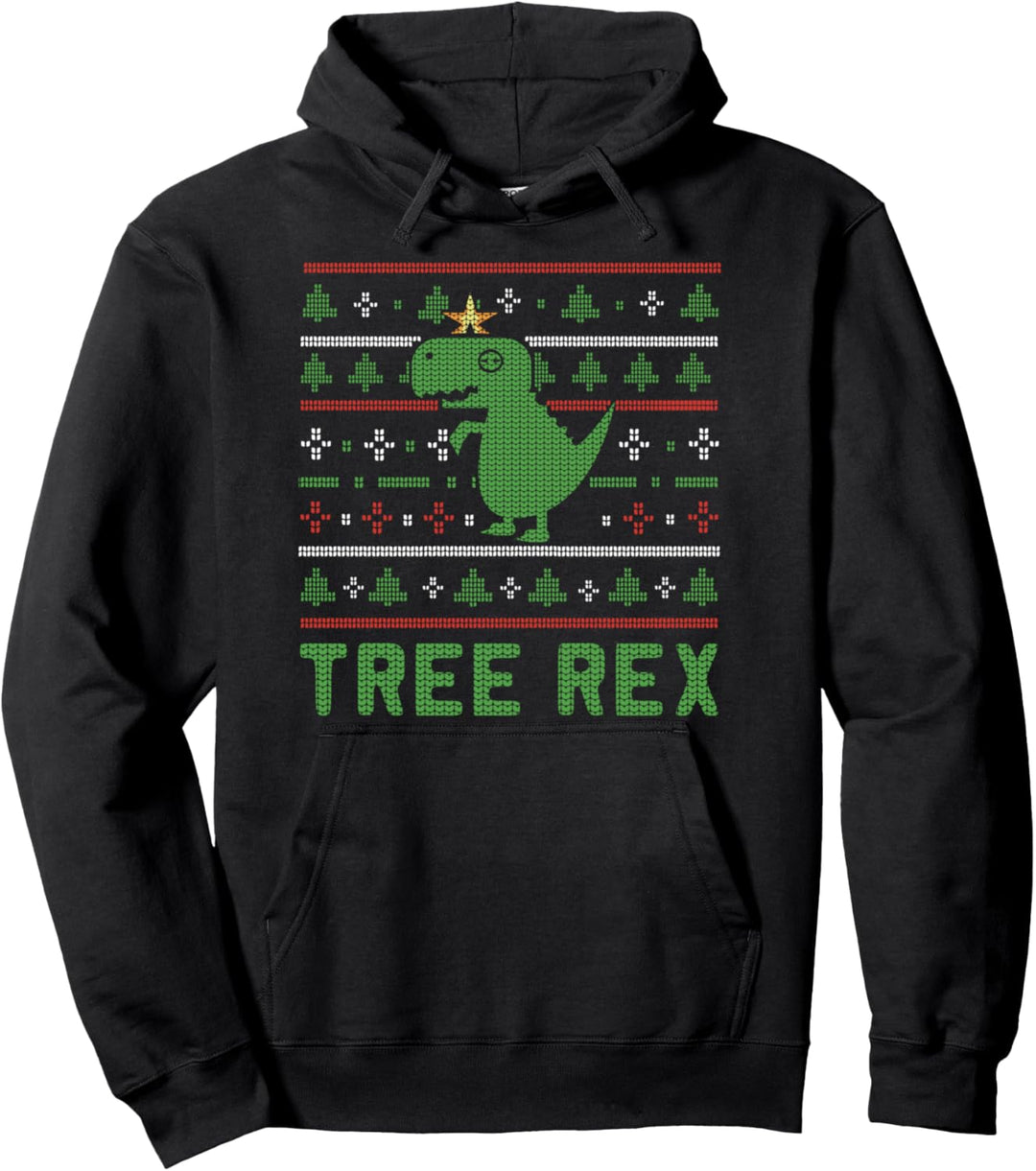 Dinosaurier TRex Schlafanzug – Lustiges hässliches Weihnachten – Tree Rex Pullover Hoodie