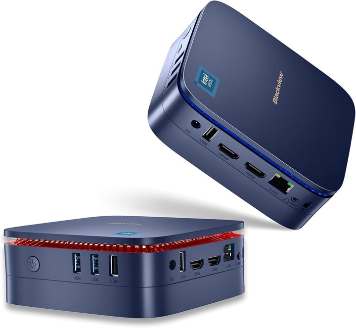 Blackview Mini-PC Windows 11 Pro, Mini-PC, 16 GB RAM + 1 TB M.2 SSD Mini Desktop-PC Intel 11. Genera