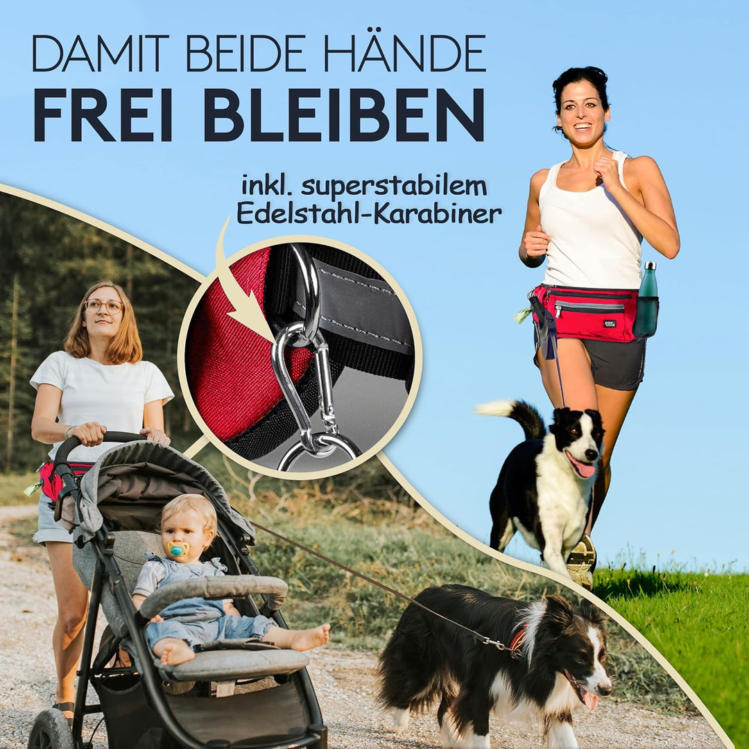 PAWZONE Futterbeutel Hunde - Leckerlibeutel für Hunde - Bauchtasche für Hunde Zubehör - Leckerlitasc