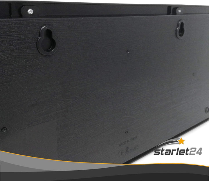 Starlet24 LED Wanduhr mit Datums- und Temperaturanzeige grosse LED-Anzeige 45x22cm (JH4622) Grün, 45