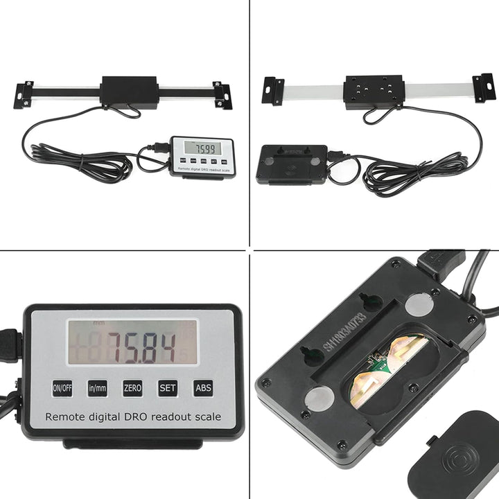 Fafeicy Digitale Anzeige, 0–150 Mm, Digitale Lineare Skala mit Fernanzeige, Hochpräzise LCD-Anzeige,