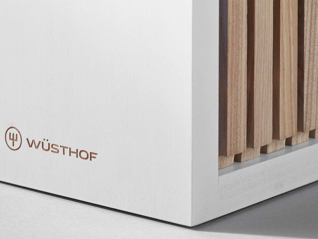 WÜSTHOF Classic White Messerblock mit 5 Artikeln 5-teilig, inkl. Brotmesser