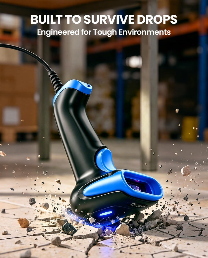 Eyoyo Barcode Scanner 1D 2D QR kabelgebunden, QR Code Scanner Handheld Barcode Leser für PC, Mac, La