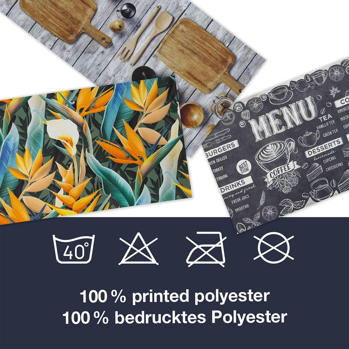 WohnDirect Küchenläufer für Innen bis 10m Länge - 100% Polyester Küchenläufer rutschfest & leicht ab