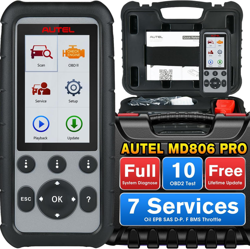 Autel MaxiDiag MD806 Pro Auto Diagnosegerät, 2024 Neuestes Alle System Diagnose und Ölreset, EPB, SA