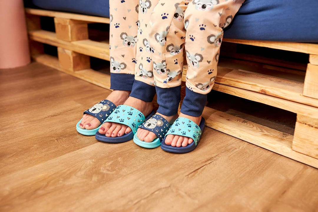 Dedoles Badeschuhe & Hausschuhe Damen Herren & Kinder Badesandalen lustige Designs Bücher Kaffee Par