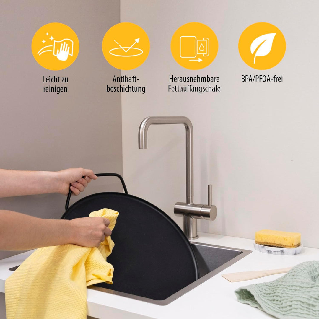 Tristar BP-2787 Grillplatte – Ø 40 cm – 4 Personen – 2000 W – Schwarz