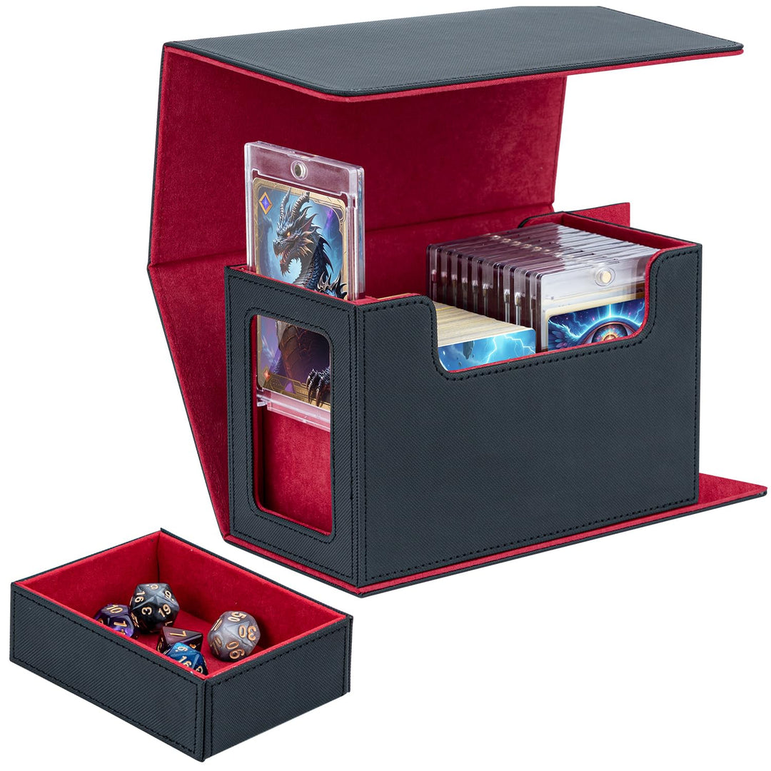 Doppelschicht Card Deck Box für MTG, Commander Displays,passt für 200 Kartens /22pcs 35PT Magnetic C