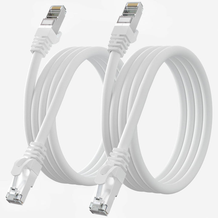 Soibke Lan Kabel 3m 2 Stück, Ethernet Kabel Cat 7 High Speed Netzwerkkabel Internet SFTP Schirmung 1