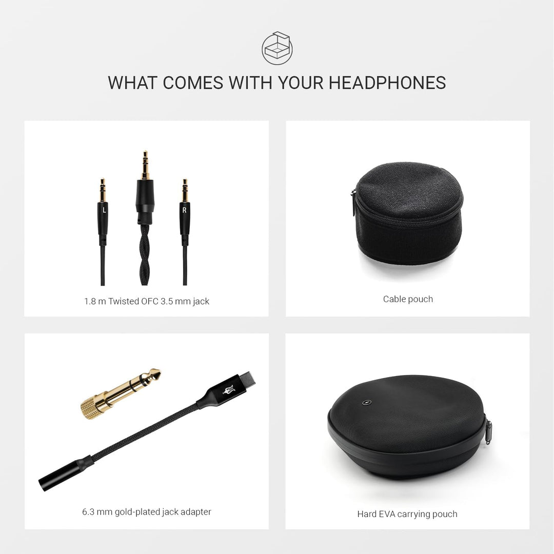 MEZE AUDIO 105 Silva Kabelgebundene Over-the-Ear-Kopfhörer, leicht, audiophil, offene Rückseite, 50
