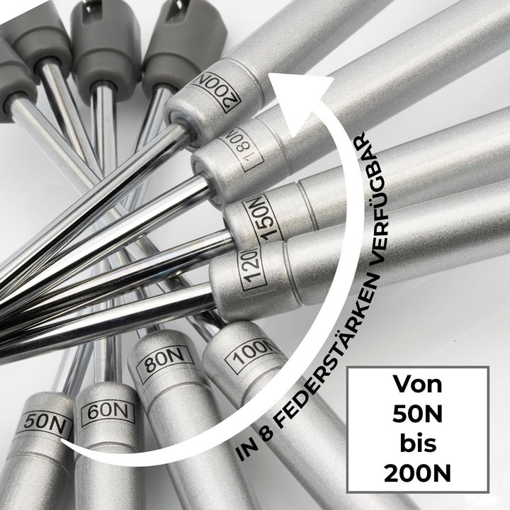 Gasfeder 4 Stück mechanische Gasdruckfeder 80N Gasdruckdämpfer Klappenbeschlag Kompressionsfeder Sch
