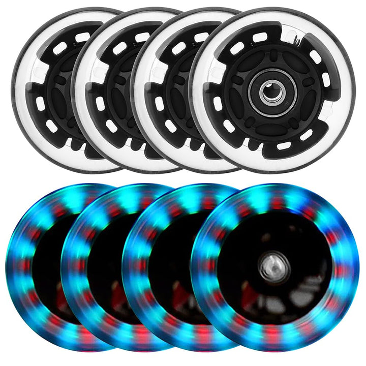 8 Pack Leuchtende Inline Skate Rollen - 64mm 72mm 76mm 80mm led Inliner Skate Räder mit kugellager A
