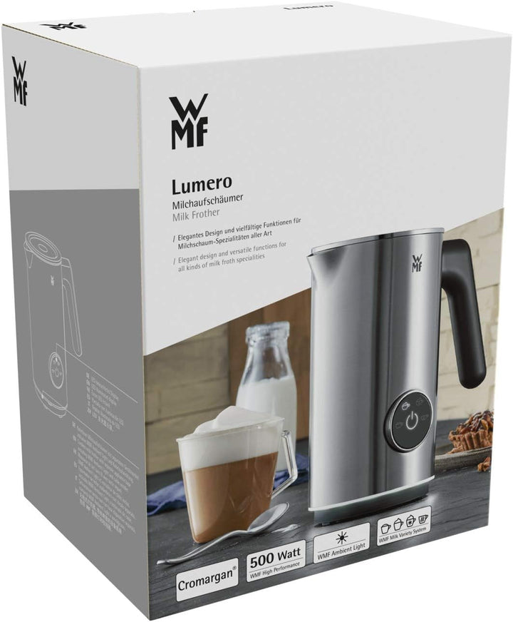 WMF Lumero Design-Milchaufschäumer elektrisch, Frappe Mixer, 100-250 ml, Touch-Display, LED-Licht, 5