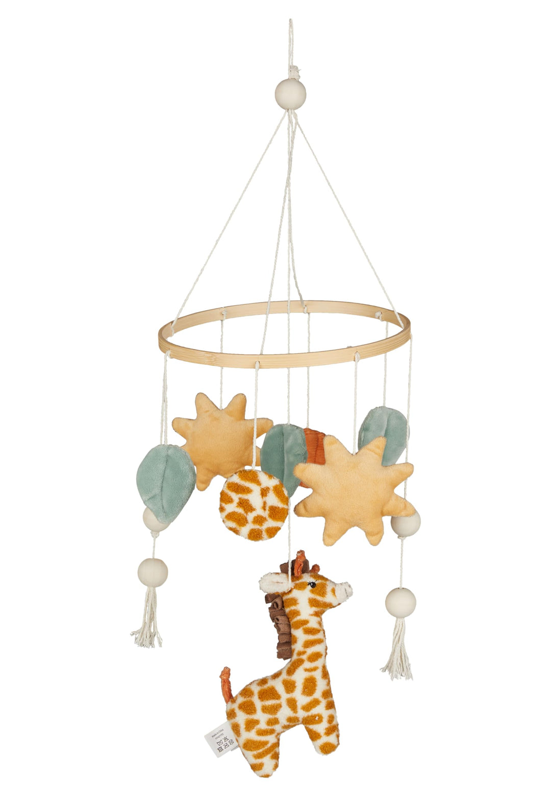 Sterntaler Deko-Mobile Giraffe & Löwe - Filigrane Wattierung, Weiches Stoff, Holzring - Liebevolle B