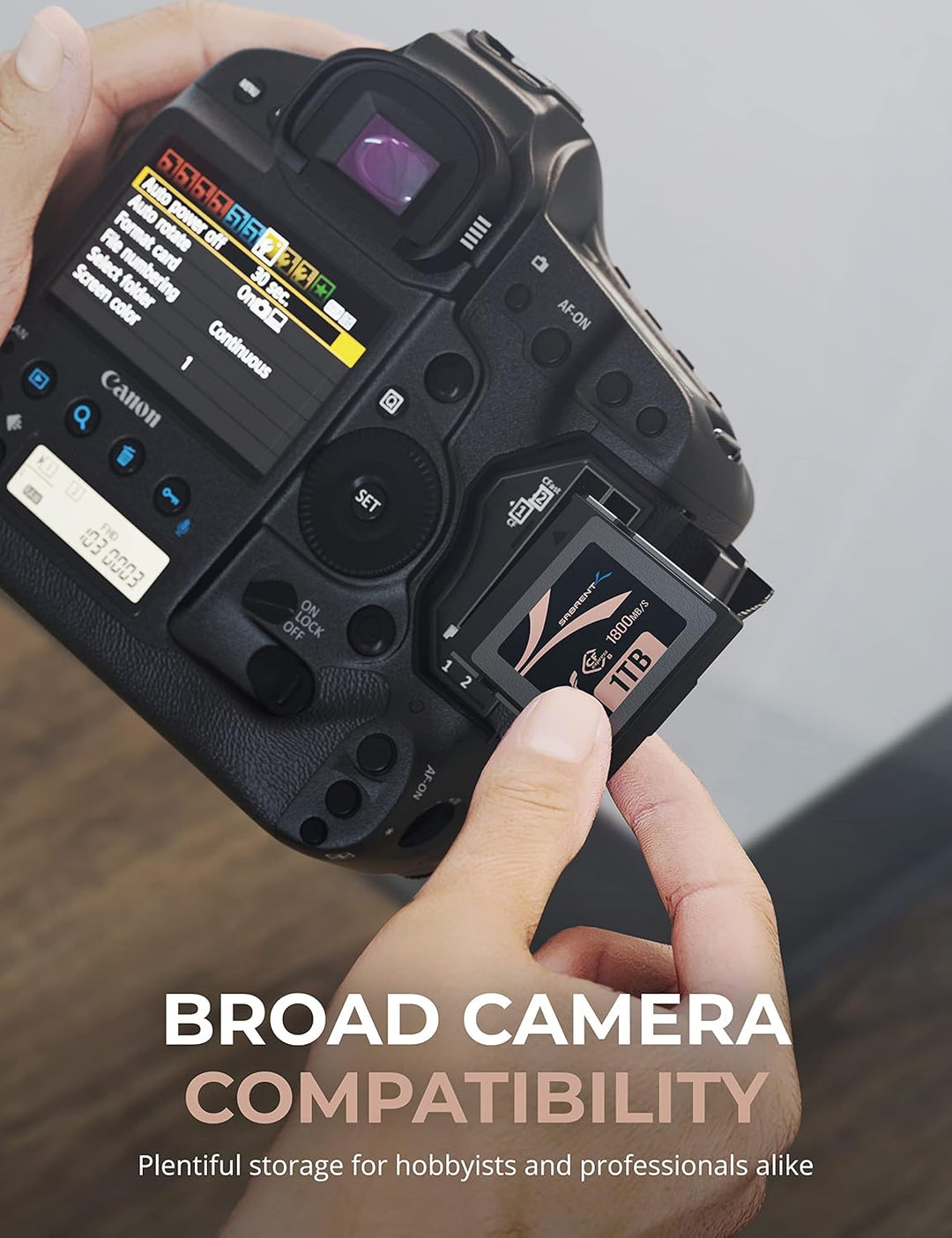 SABRENT CFexpress Speicherkarte Typ B 1TB (1800 MB/s Lesen, 1700MB/s Schreiben, cf Express Memory Ca