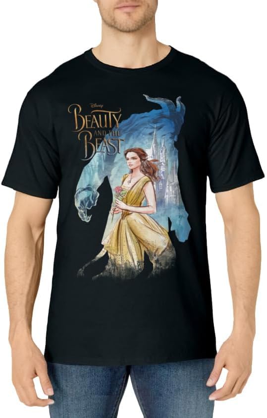 Womens Disney Beauty & The Beast Belle Legendary Graphic T-Shirt Large Black