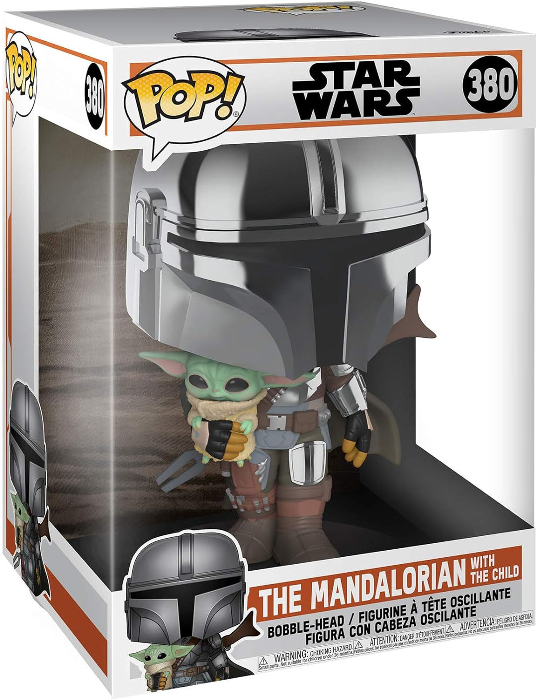 Funko Pop! Starwars: The Mandalorian-10 Inch Mando - 1/6 Quote Für Seltene Chase-Varianterome - Viny