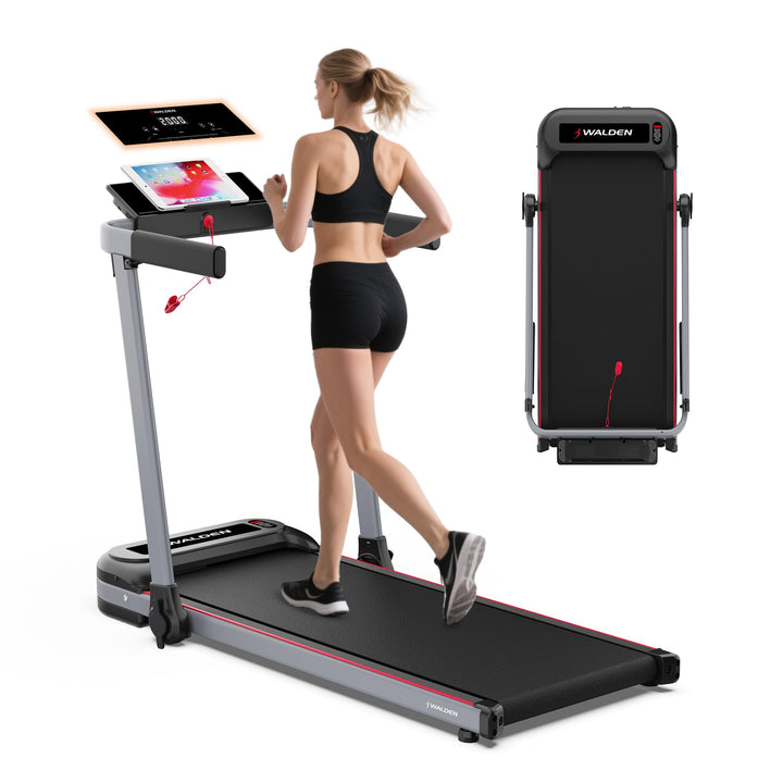 Walden Laufband Elektrisch Klappbar F2800 – Walking Pad für Zuhause & Büro, 2,5 PS Motor, Geschwindi