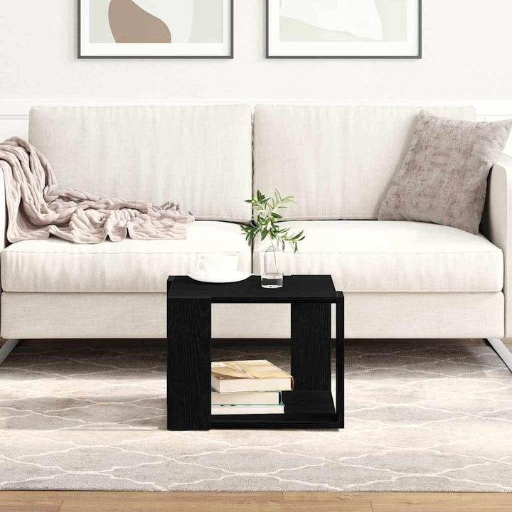 vidaXL Couchtisch Schwarz Eichen-Optik 40 x 40 x 30 cm Holzwerkstoff, Stilvoller Couchtisch für das