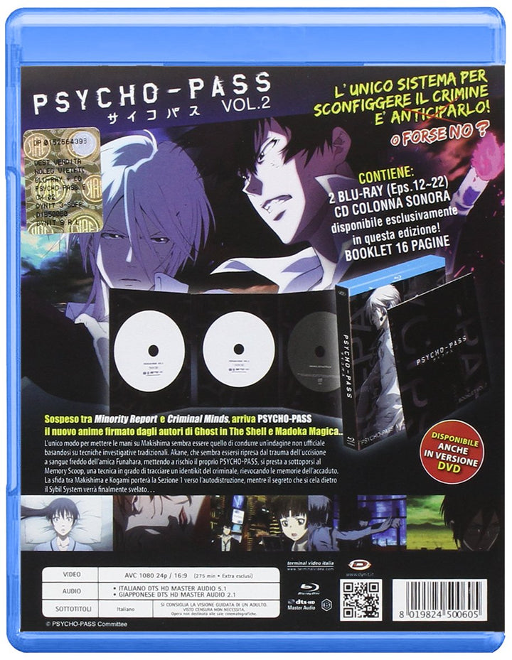 Psycho Pass Box #02 (Eps 12-22) (2 Blu-Ray+Cd) [Import italien]