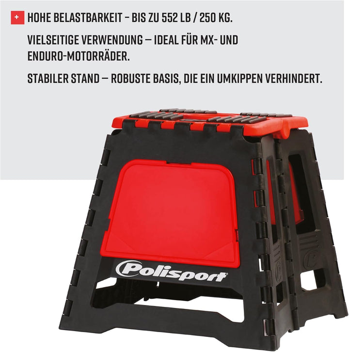 Polisport 8981500004 - Chevalet pliant en polypropylène et Caoutchouc, léger et facile à Transporter