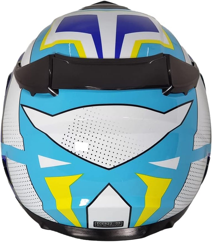 BHR Integralhelm Motorrad 813 Race, Doppelvisier, Frau | Zulassung ECE, Full Face Motorradhelm mit S