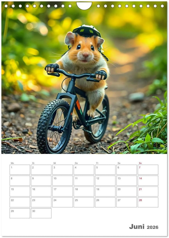 Adventure Hamster - Sportliche KI Hamster präsentieren den Abenteuer-Sport (Wandkalender 2026 DIN A4