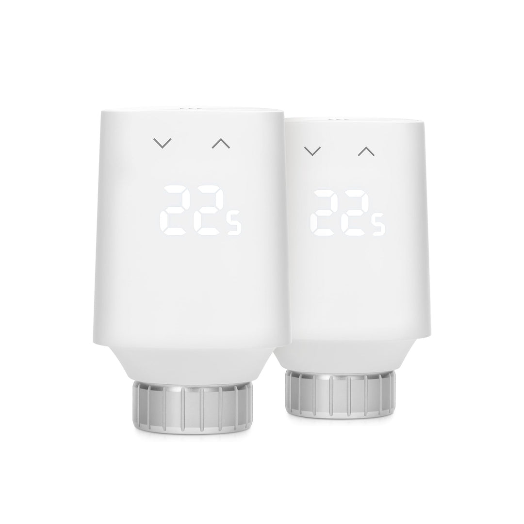 Eve Thermo (Matter, 5. Gen.) 2er Pack: Smartes Heizkörperthermostat, Heizkosten sparen, funktioniert