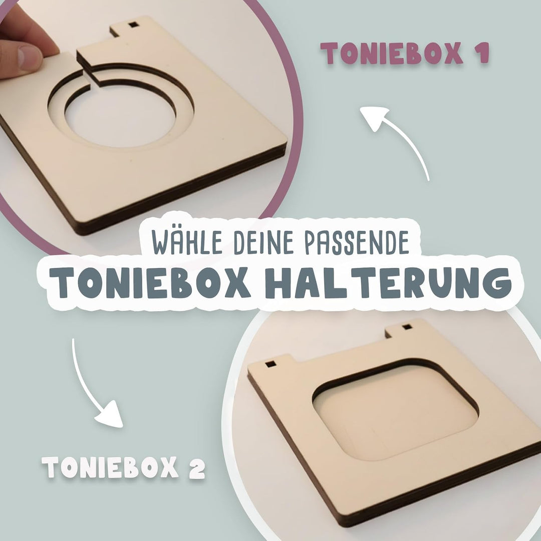 hellomini Personalisiertes Tonie Regal Mädchen - Toniebox 1 &amp; Toniebox 2 Regal mit Wunschnamen fürs