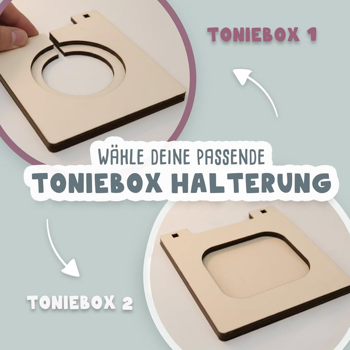 hellomini Personalisiertes Tonie Regal Mädchen - Toniebox 1 &amp; Toniebox 2 Regal mit Wunschnamen fürs