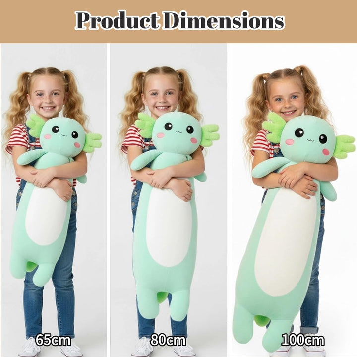 Kekeso Langes Axolotl Plüschtier,Kawaii Axolotl Kuscheltier Stofftier Rosa Axolotl Plüsch-Kissen, fü