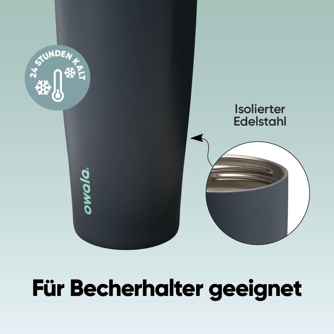 Owala FreeSip Sway Isolierte Edelstahl Trinkflasche mit Strohhalm und 2‑in‑1‑Trinköffnung, 890ml, in