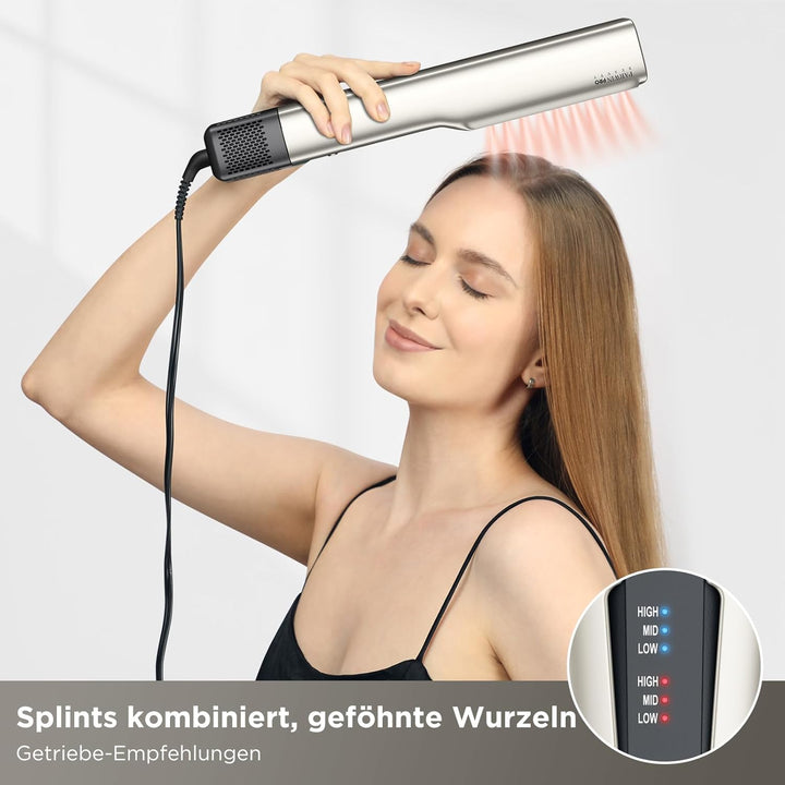 Air Haarglätter, PARWIN PRO BEAUTY Ionen Air Glätteisen, Nass bis Trocken, Ohne Heizplatten, Ohne Hi