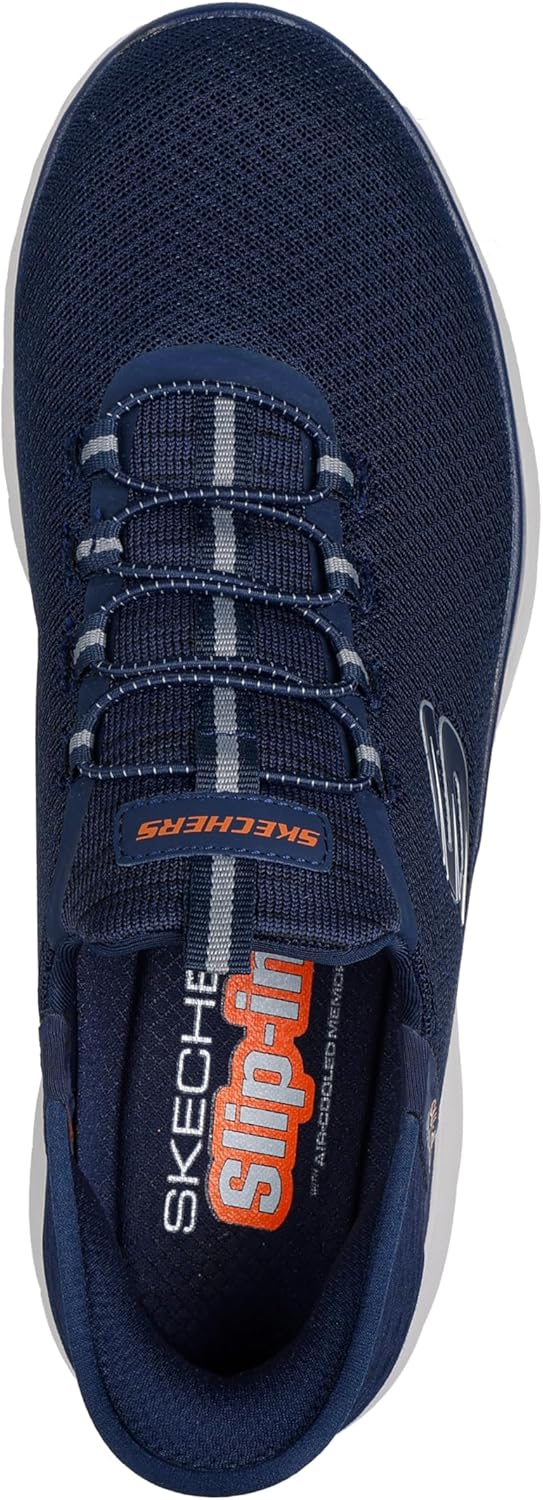 Skechers Herren Summits High Range Slip-in Slipper 42.5 EU Weit Navy, 42.5 EU Weit Navy
