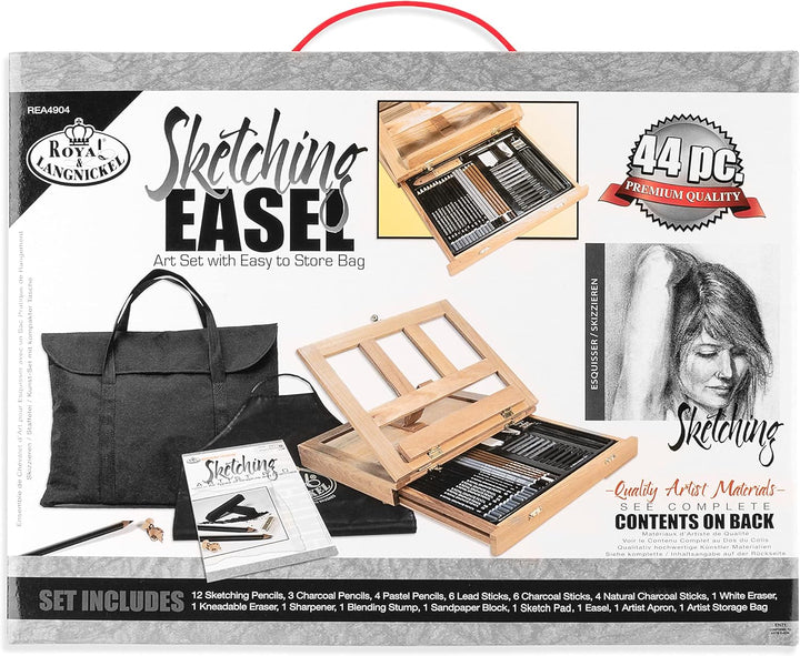 Royal & Langnickel REA-4904 - Staffelei Set für Acrylmalerei mit Aufbewahrungstasche