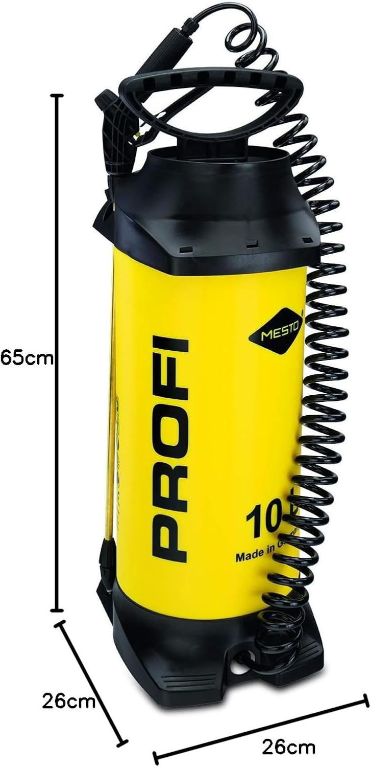 Mesto Profi Drucksprühgerät (10L; 3 bar; Messingspritzrohr; Kunststoff; Sicherheitsventil; seitentra