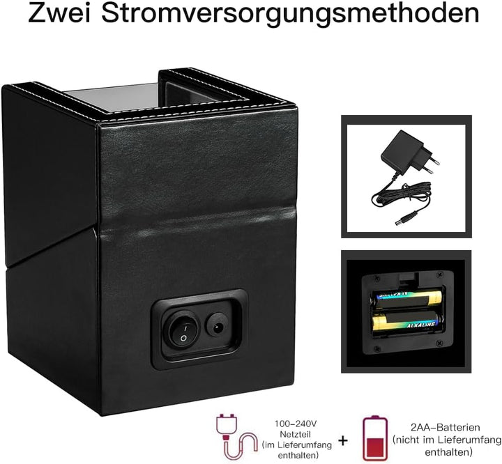 LINGFANSTORE Automatische Uhrenbeweger Box,luxuriöser Single Uhrenbeweger,Uhrengehäuse mit leisem Ma