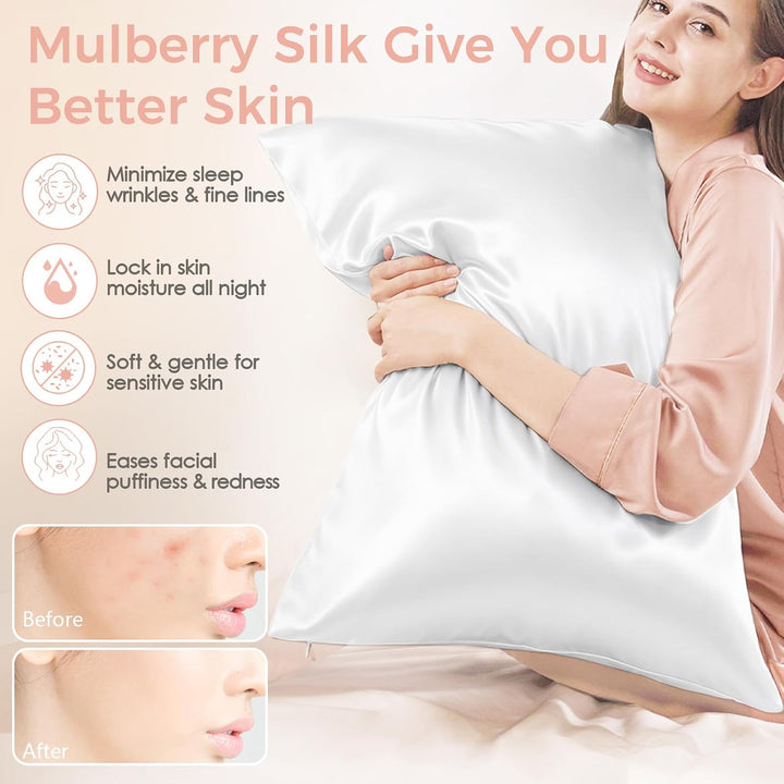 Seidenkissenbezug Jaciu Silk Pillowcase 21 Momme beidseitiger Seidenkissenbezug Kissenbezug Versteck