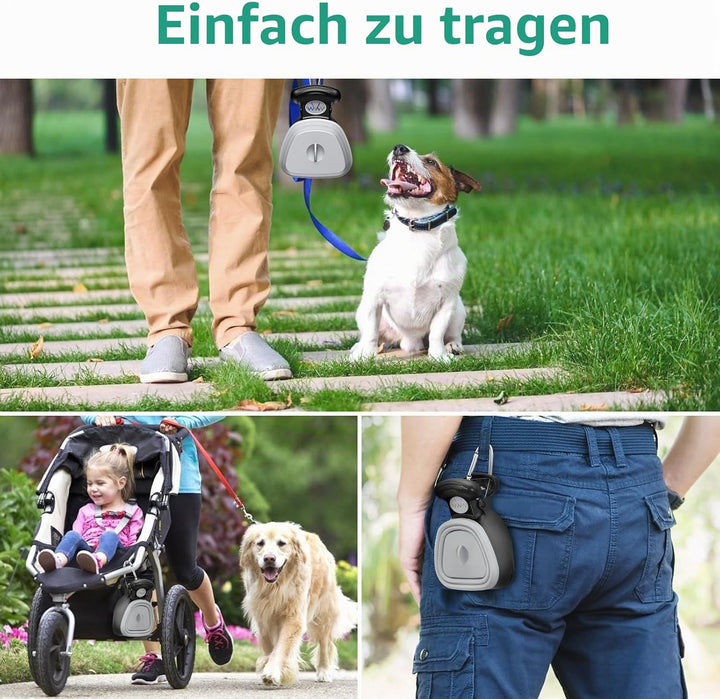 ORIA Tragbare Hundekotgreifer, Pooper Scooper, Faltbarer Hundekotschaufel mit Abfallsäcken Haustier-
